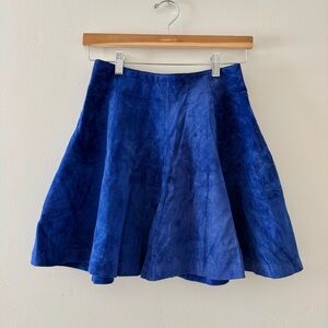 SOLD Vintage Blue suede mini skirt